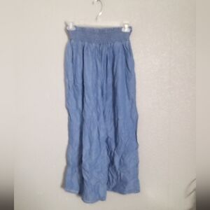 Michaels Blue Smocked Maxi Skirt for Casual Resort Wear
